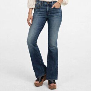 Madewell Kick Out Mid-Rise Medium Blue Fade Boot Cut Jeans, Size 30